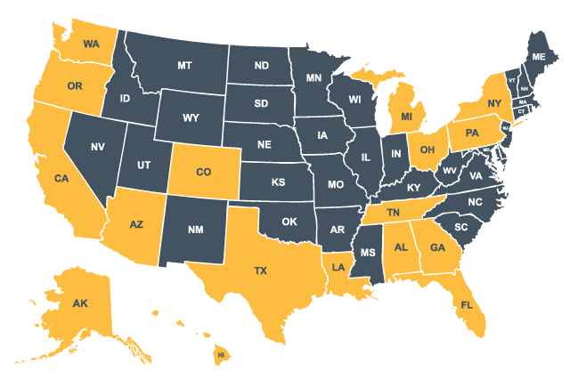 Frontline Nationwide Map Coverage